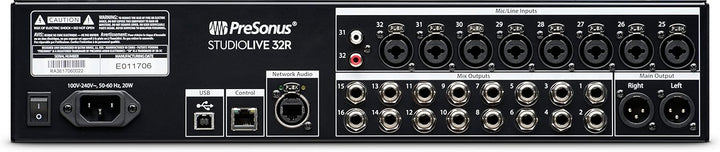 PreSonus StudioLive 32R, 34-Eingang, 32-Kanal Rack-Mixer mischpult, Stage Box und Audio-Interface 32