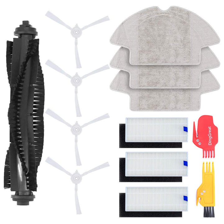 DingGreat Ersatzteil Kits für 360 S6 Staubsauger Roboter Zubehör - 1 Hauptbürste, 4 Seitenbürsten, 3