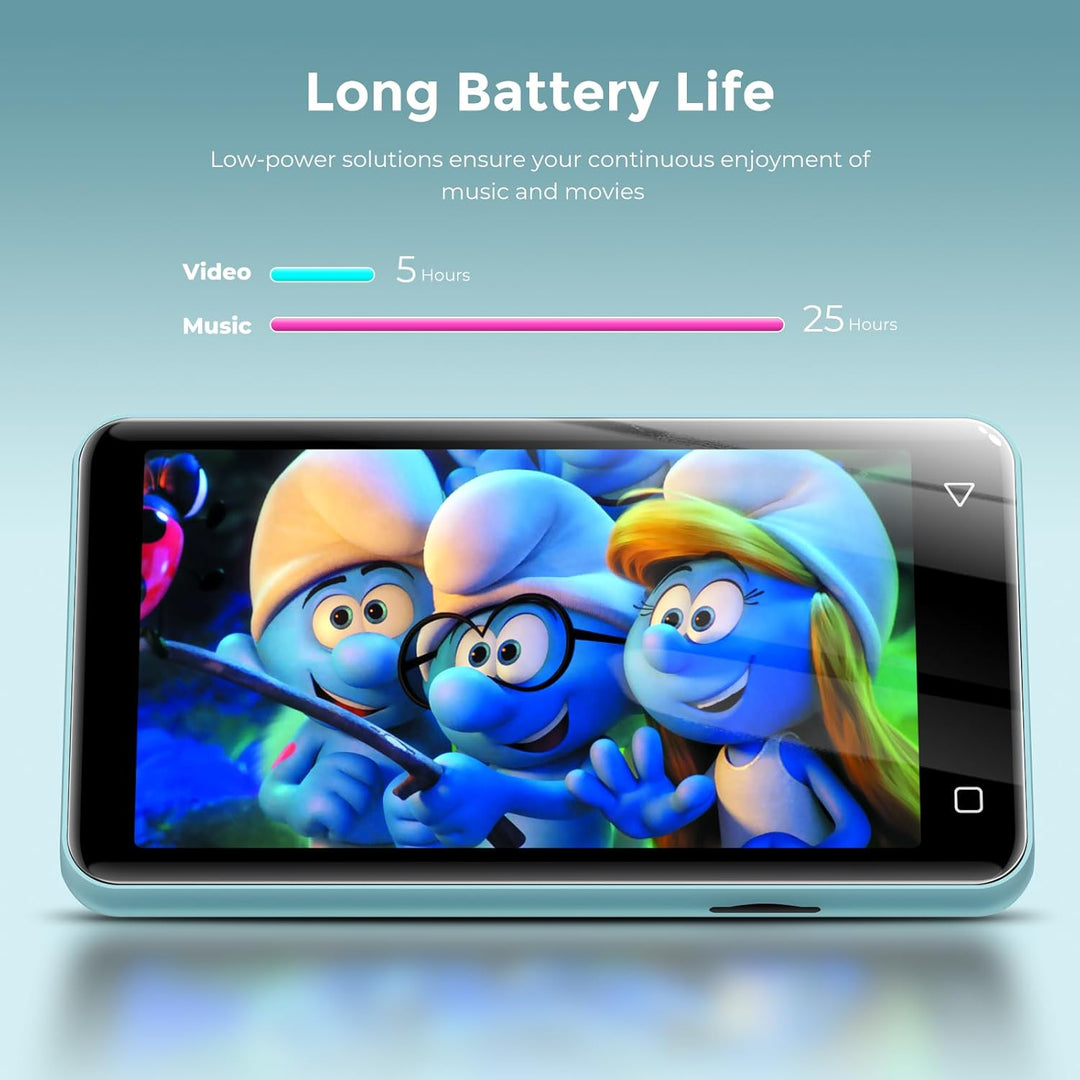 Android Music Player mit Lautsprecher, FM-Radio, E-Book Blau, Blau