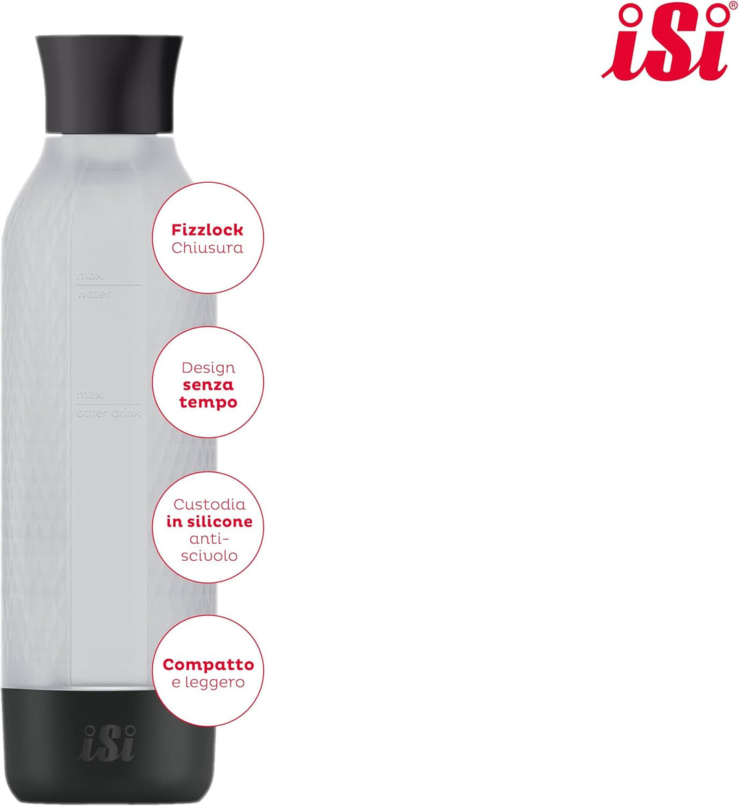 ISI Twist'n Sparkle Virtuoso Zusatzflasche Wassersprudler 0.95L – Ersatzflasche Soda Maker für Sprud