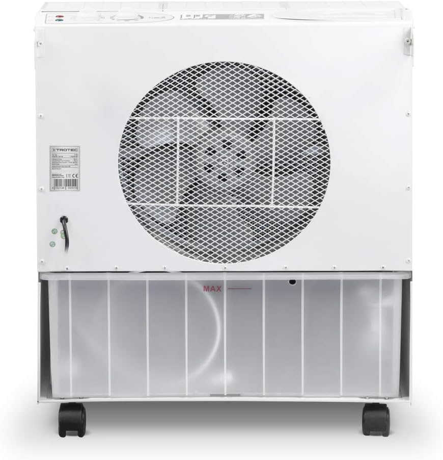 TROTEC Luftbefeuchter B 400 – Raumbefeuchter für grosse Räume bis 360 m²/ 900 m³, 29 l Tank, Gebläse