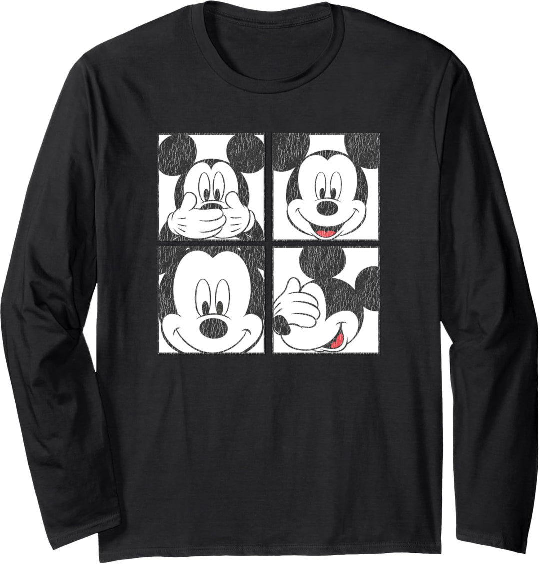 Disney Mickey Mouse Box Faces Langarmshirt