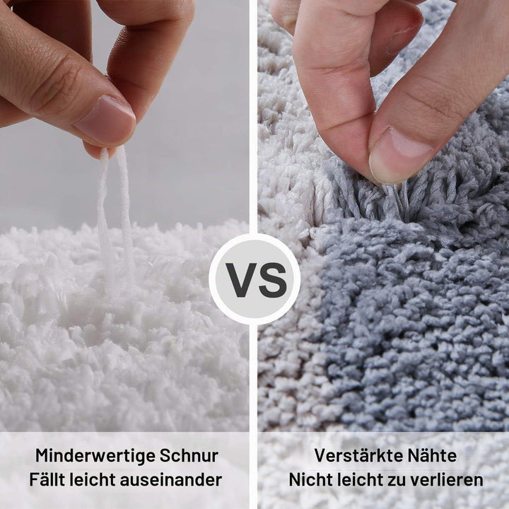 Homaxy rutschfest Badezimmerteppich Weich Hochflor Mikrofaser Badematte Saugfähige Badteppiche Wasch