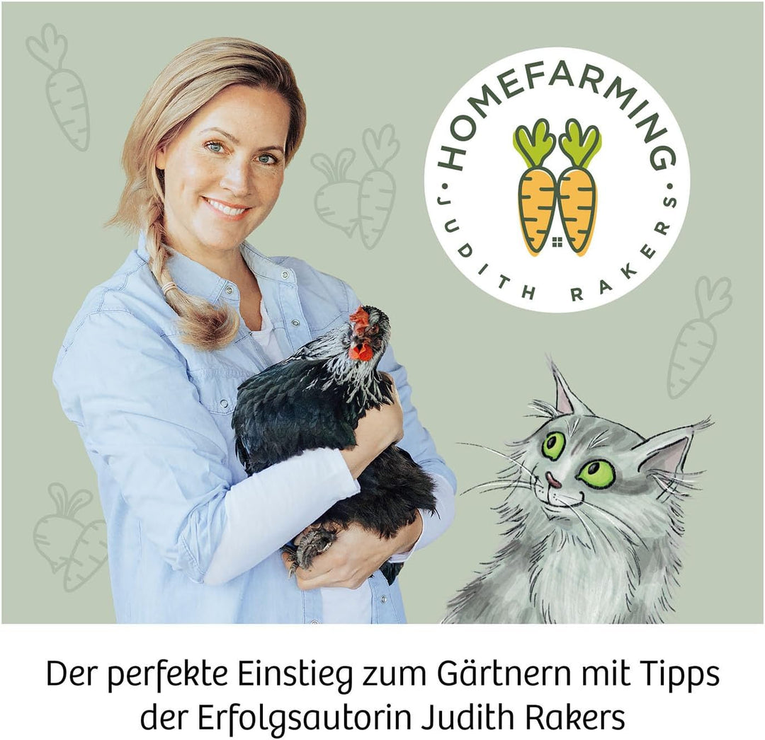 KOSMOS 637262 Meine erste Farm mit Judith Rakers, Minihochbeet für die Fensterbank, Gemüse Pflanzset