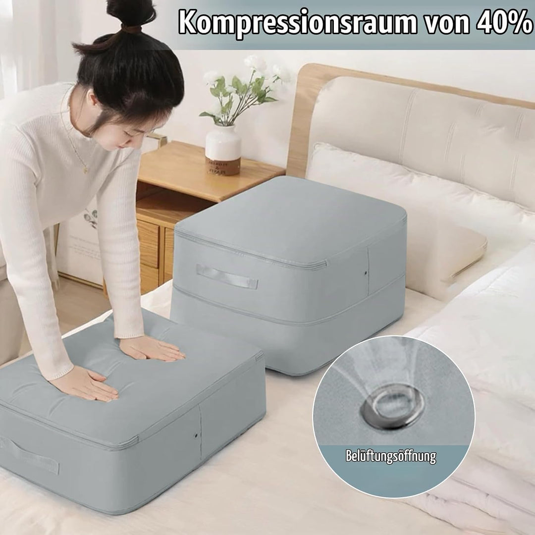 FIVAVA Platzsparender Komprimierender Organizer,Aufbewahrung für Bettdecken,Kleidung Aufbewahrung,Gr