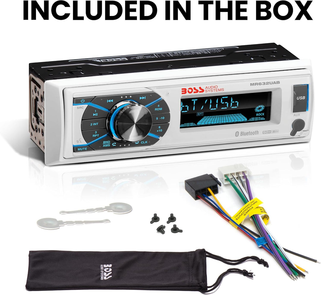 BOSS Audio Systems mr632uab 200 W Bluetooth weiss Empfangsgerät für digitale Instrumente, Empfangsge