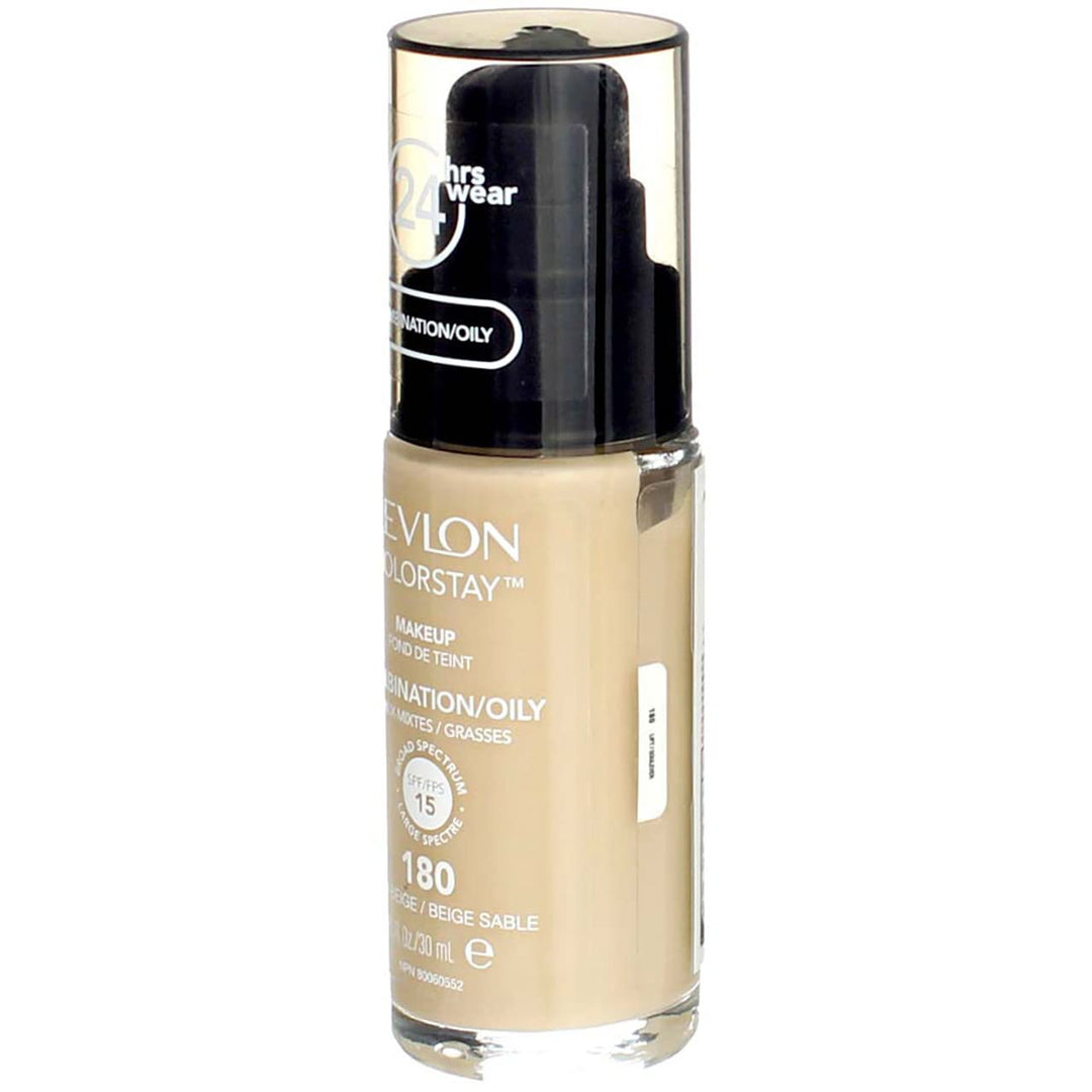 Revlon Colorstay Make Up - combination/Oily Skin 180 Sand Beige (2-Pack) Beige 30 ml (2er Pack), Bei