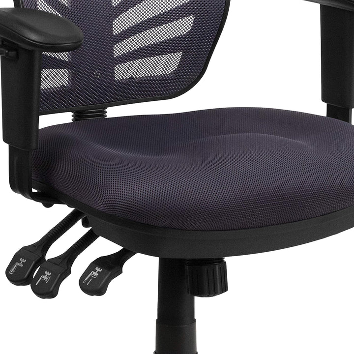 Flash Furniture Bürostuhl mit mittelhoher Rückenlehne – Ergonomischer Schreibtischstuhl mit verstell