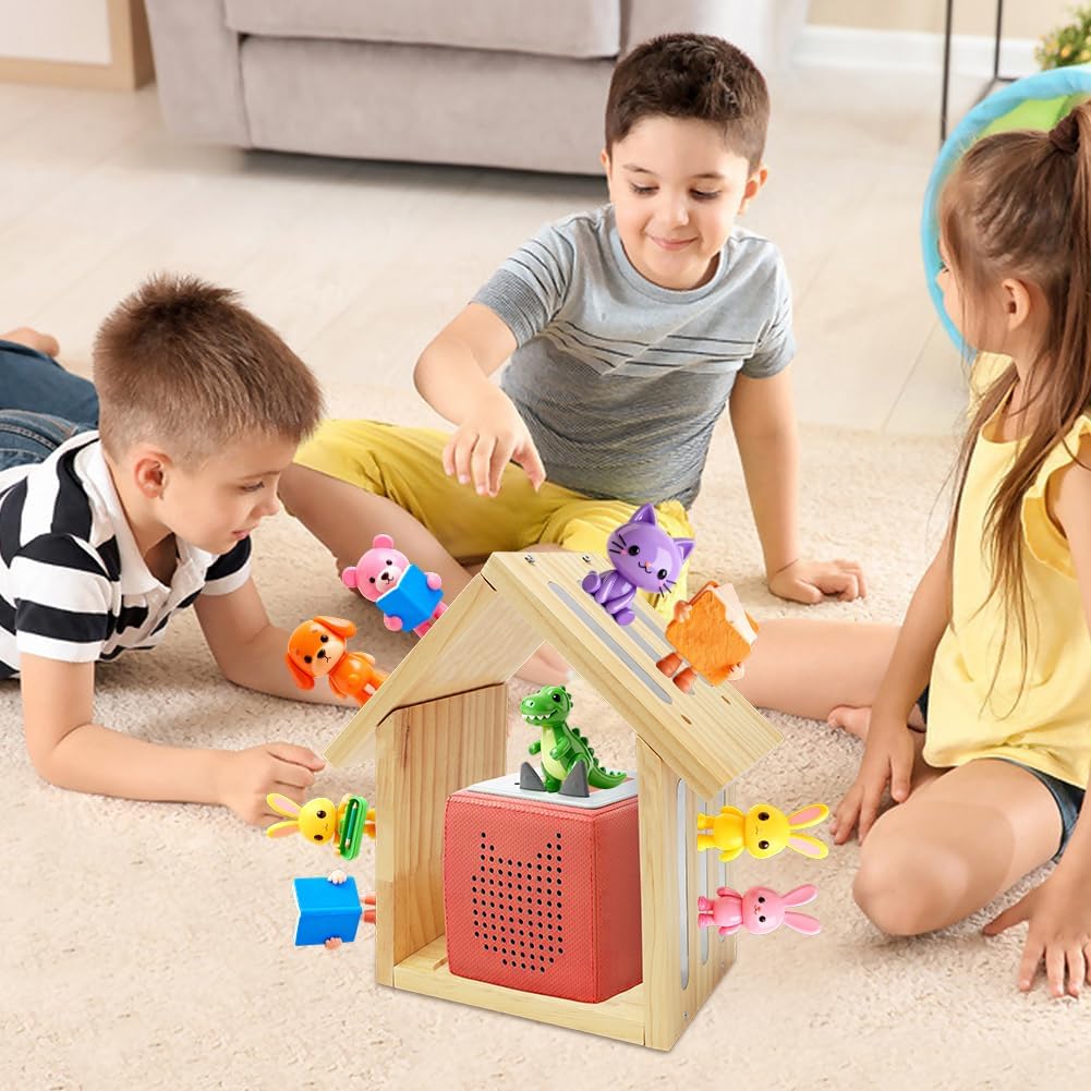 Hexagon Tonie Shelf für Toniebox,Wandmontage Regal,Holz Schweberegale,Dekorieren Sie das Kinderzimme