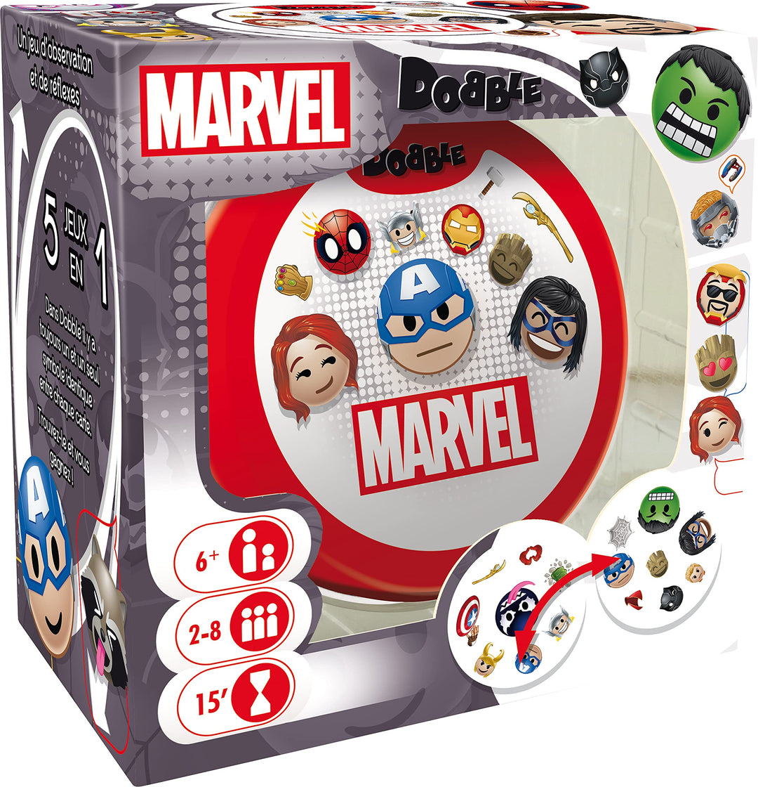 Dobble Breizh – Asmodee – Gesellschaftsspiel – Kartenspiel – Schnelligkeit und Beobachtung Marvel Em