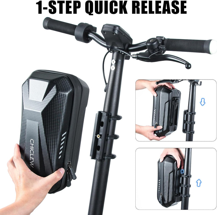 CHICLEW 3L Grosse Kapazität Scooter Tasche, Schnellverschluss Tragbare Tasche E Scooter, wasserdicht