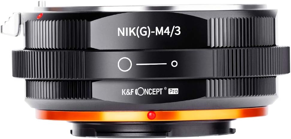 K&F Concept M18125 NIK(G)-M4/3 Hochpräziser Adapterring,Kompatibel mit Nikon AI G AF-S-Objektiven be