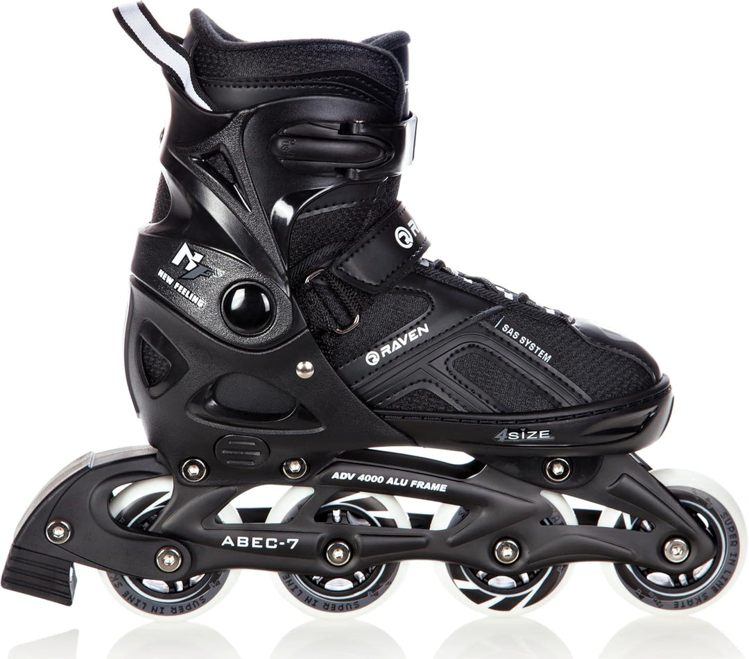 RAVEN Pulse Inline Skates Inliner für Kinder und Erwachsene OPTIONAL 2in1 mit Schlittschuhen verstel