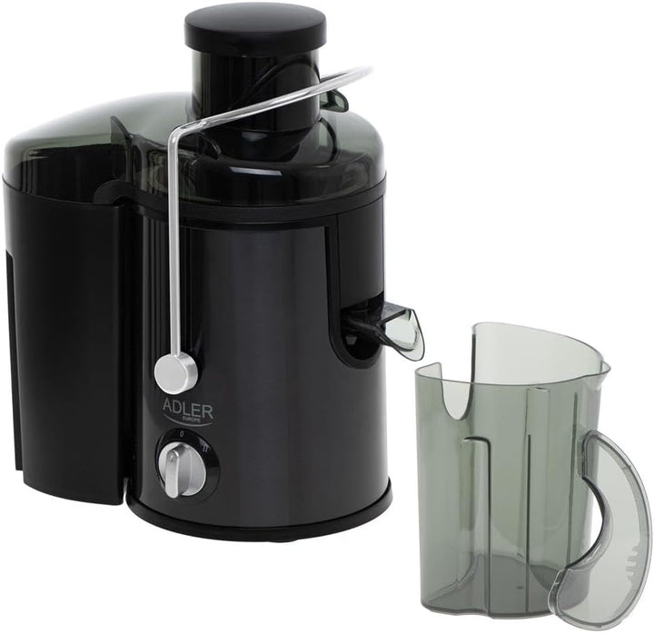 Adler AD 4132 Entsafter, 800 W, Titanklingen, Safttank 0,45L Fruchtfleischsammler 1,5L Anti Tropf Sy