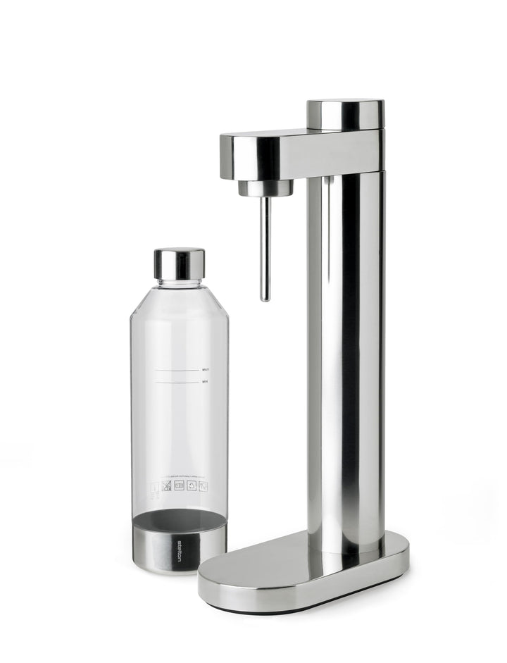 Stelton Brus Wassersprudler mit flasche, Premium Carbonator für Wasser mit CO2 - Einstellbare Sprude