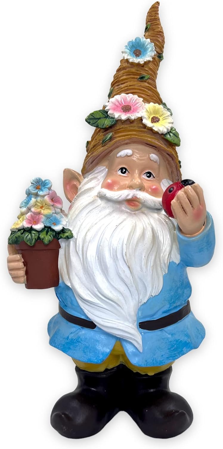 MIJOMA Gartenzwerg Gartengnom GNOME Dwarf Garten Dekoration Gartendeko Wichtel Zwerg für den Garten