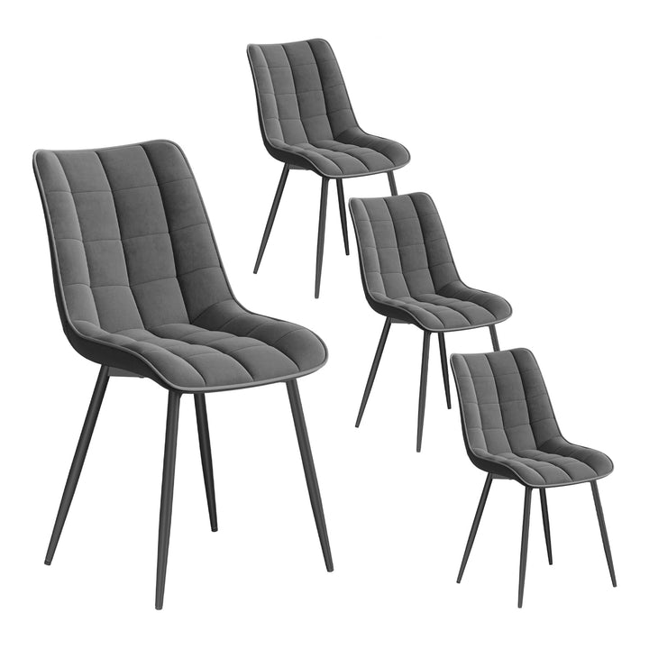 WOLTU 4 x Esszimmerstühle 4er Set Esszimmerstuhl Küchenstuhl Polsterstuhl Design Stuhl mit Rückenleh