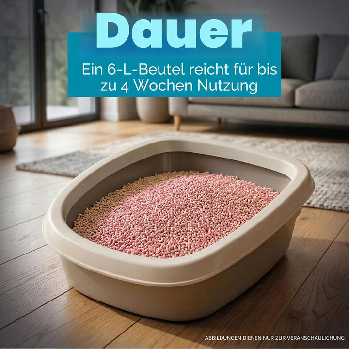 Aqpet Friends CattyGreen Katzenstreu mit natürlichem Sojabohnen, pflanzlicher Herkunft, Pfirsichduft