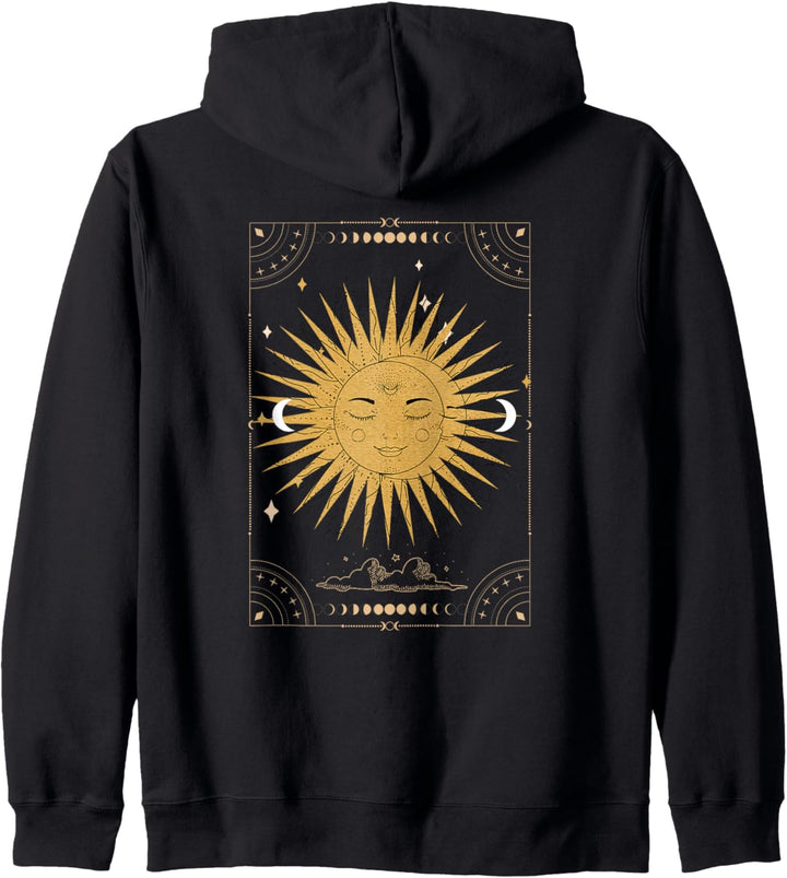 Dark Academia Aesthetic Light Academia Sonne und Mond Tarot Kapuzenjacke