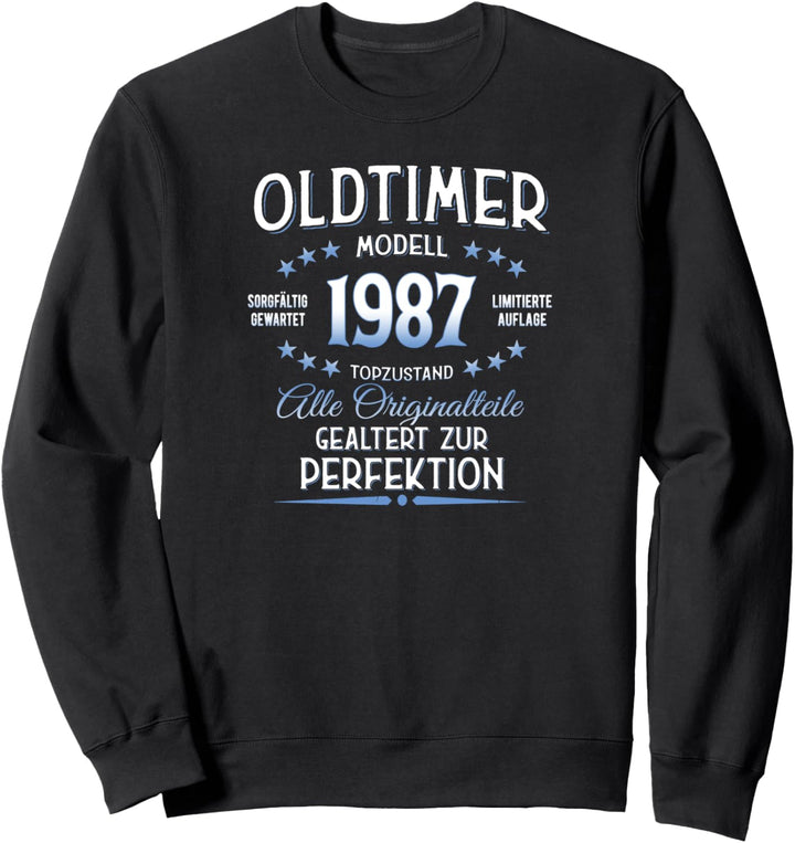 37 Geburtstag Geschenk Oldtimer Jahrgang 1987 Sweatshirt