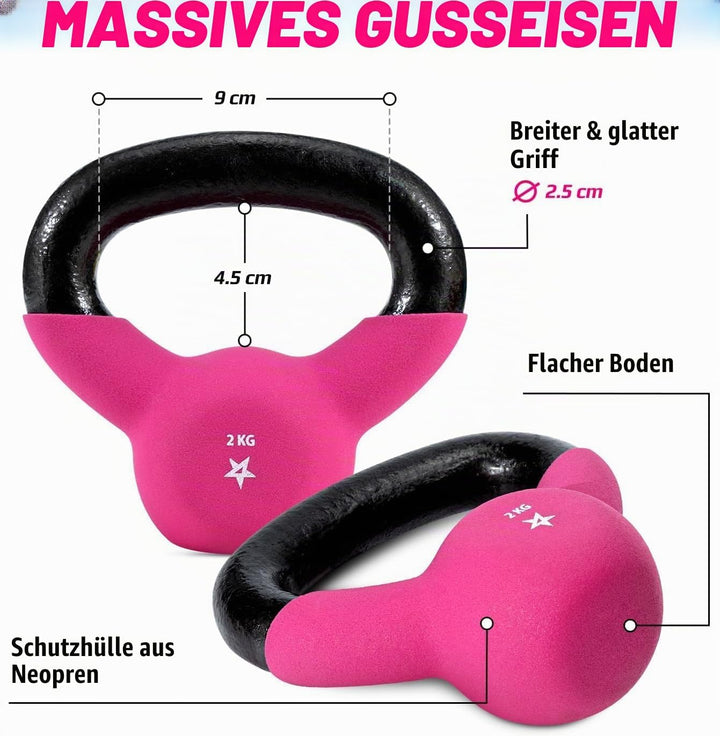 Yes4All Neopren Hanteln Set Gewichte, 2er-Sets, 1kg, 1.5kg, 2kg, 3kg, 4kg, 5kg, Dumbbells Set für Kr