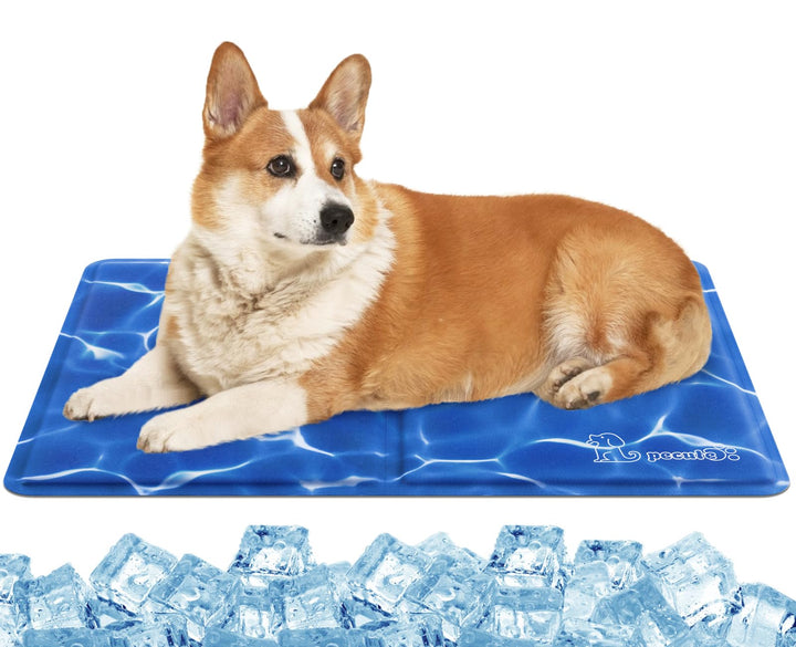 pecute Kühlmatte Hunde Katzen, Kuhlmatte für Hund und Katze mit Ungiftiges Gel,Selbstkühlende Kissen