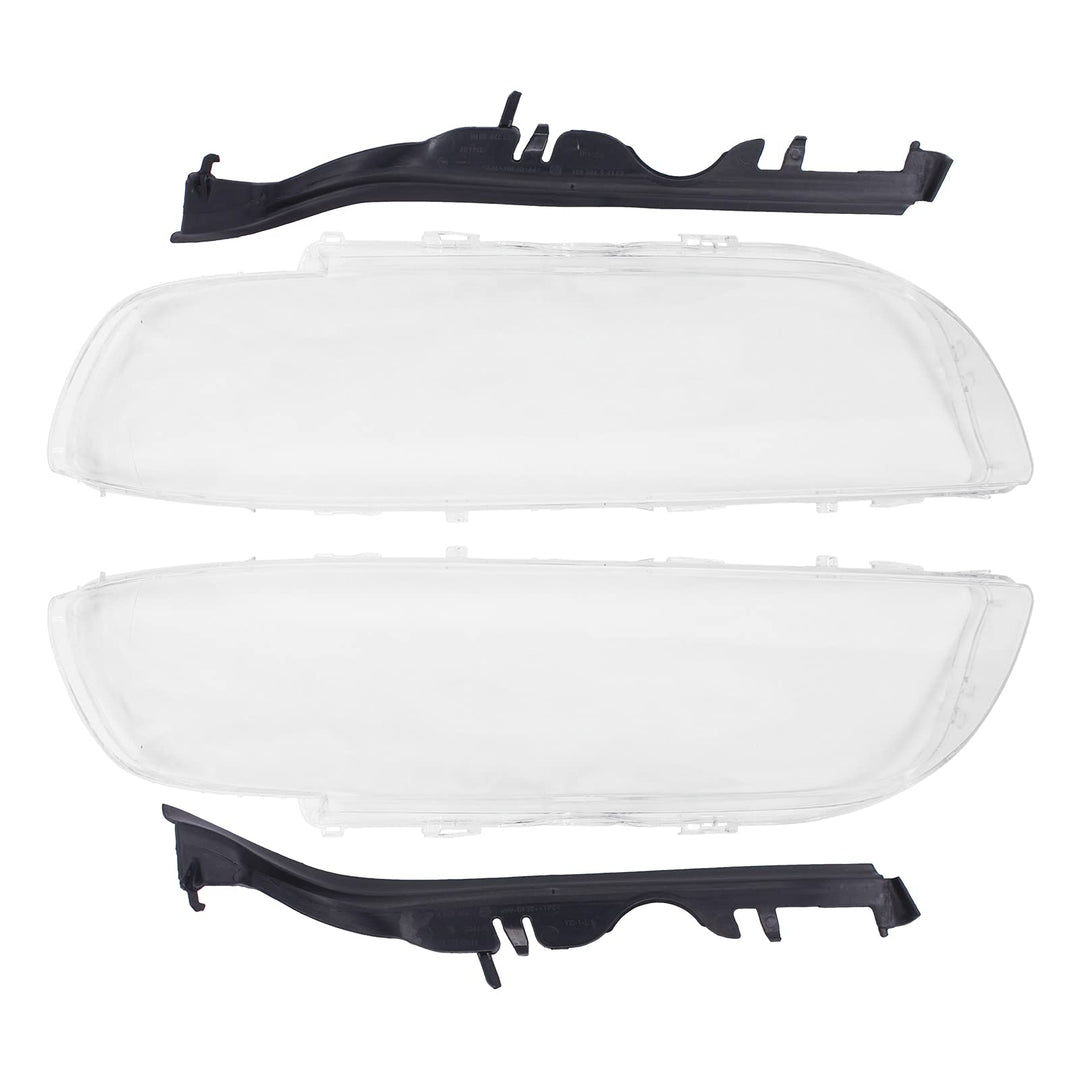 Doo Engy Scheinwerferglas Scheinwerfer Gehäuse Streuscheibe Weiss Links Rechts Vorne für B-MW E39 00