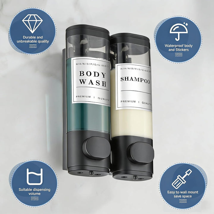 Shampoo- und Spülungsspender, Badezimmer, Dusche, Seifenspender, Wandmontage, Shampoospender für Dus