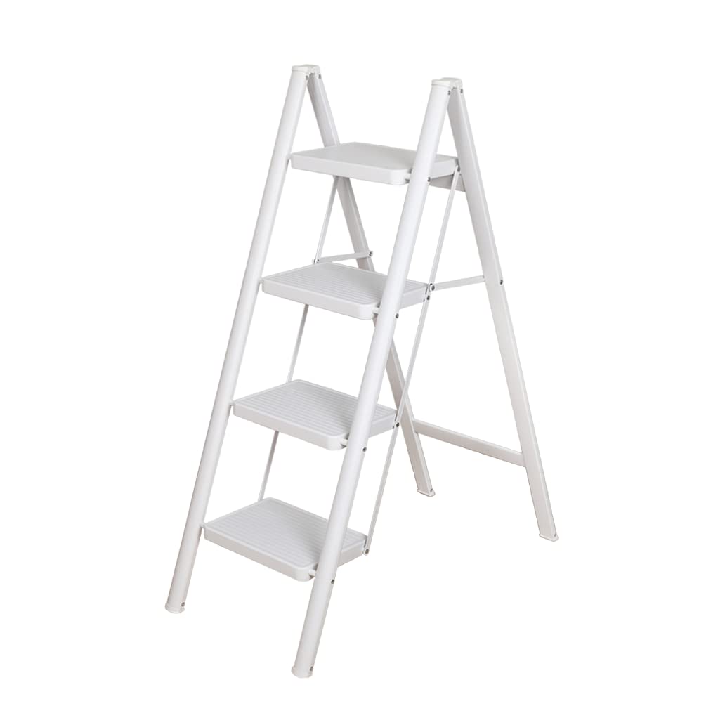 BAOYOUNI Trittleiter 4 Stufen Klappbar Haushaltsleiter Leiter Rutschfeste Stufenleiter 20 cm Breite