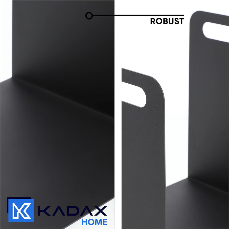 KADAX Kaminholzgestell, Kaminholzregal aus robusten Stahl, schwarzer Kaminholzhalter, pulverbeschich