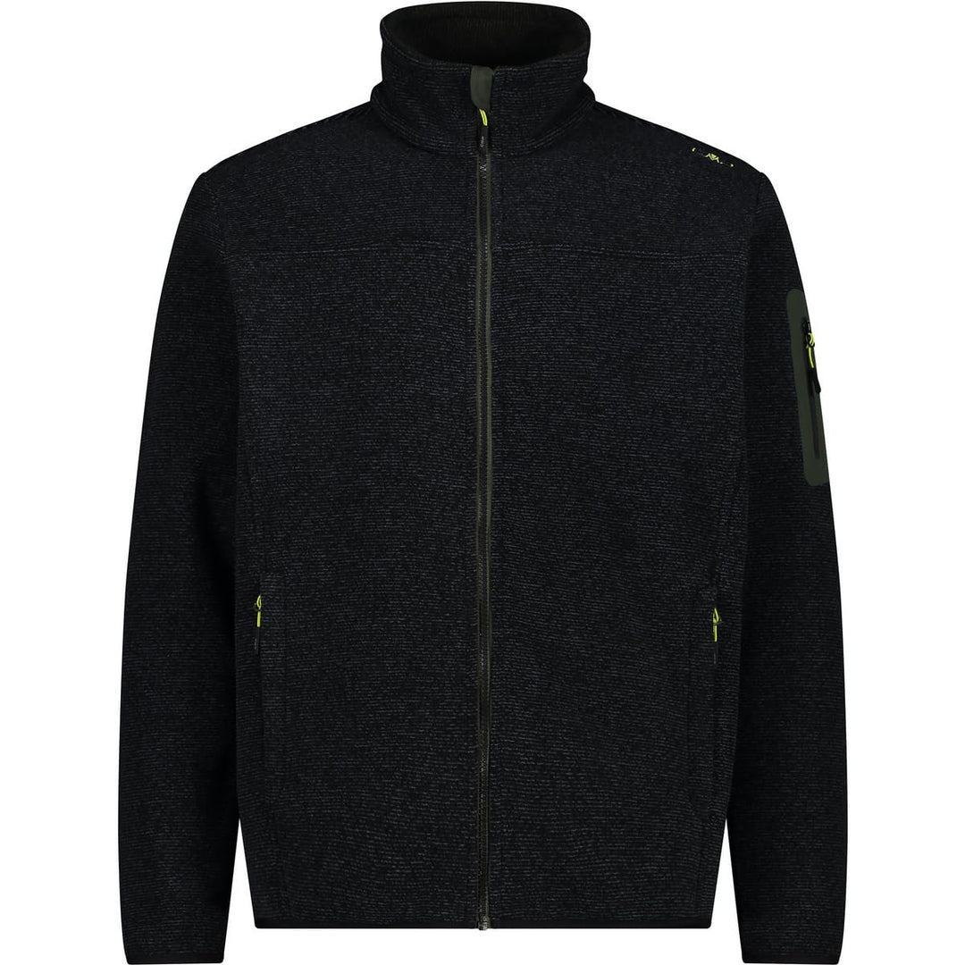 CMP - F.lli Campagnolo Herren Jacke Fleecejacke 56 Schwarz-ölgrün, 56 Schwarz-ölgrün