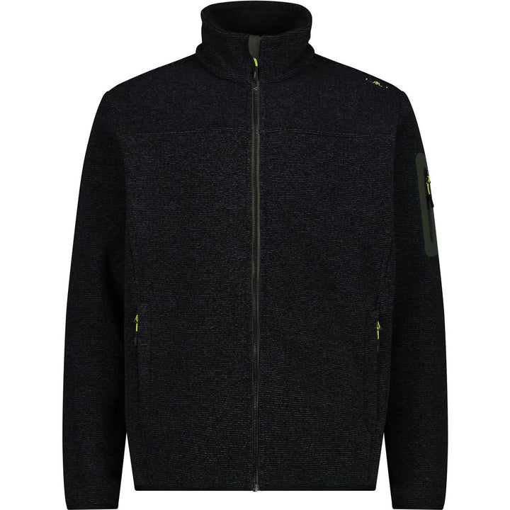 CMP - F.lli Campagnolo Herren Jacke Fleecejacke 56 Schwarz-ölgrün, 56 Schwarz-ölgrün