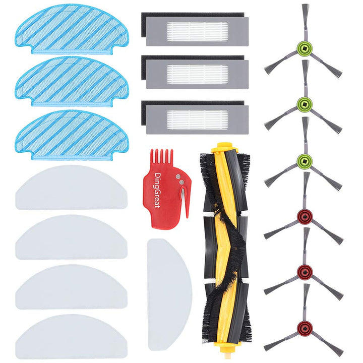 Ersatzset für ECOVACS DEEBOT T8 T8 AIVI T9 T9+ N8+ N8 PRO N8 PRO+ Staubsauger - Packung mit 1 Hauptb