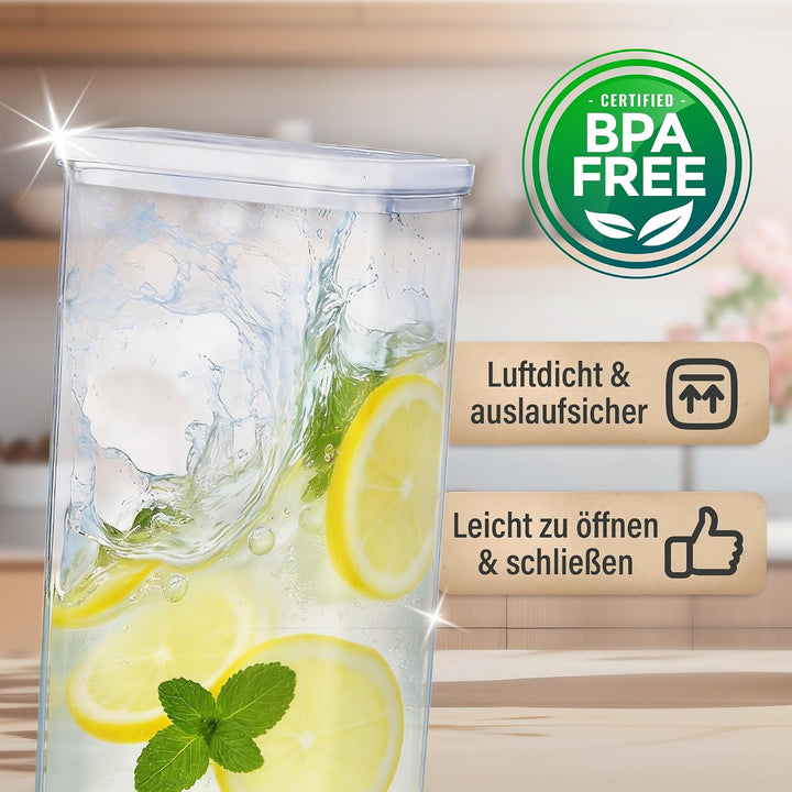 Neoflam® Vorratsdosen mit Deckel Luftdicht, Vorratsorganizer 4er Set BPA-frei, Vorratsbehälter mit E