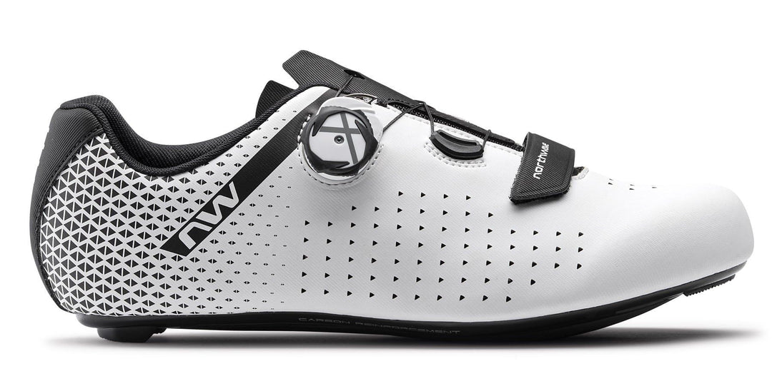 Northwave Strassenschuhe Core Plus 2 40.5 EU White Black, 40.5 EU White Black