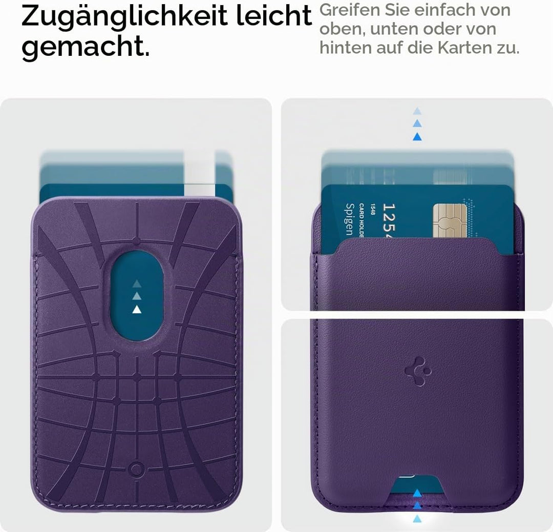 Spigen Valentinus MagFit Magnetischer Kartenhalter 3-Karten Kompatibel mit iPhone 15/14/13/12 Modell