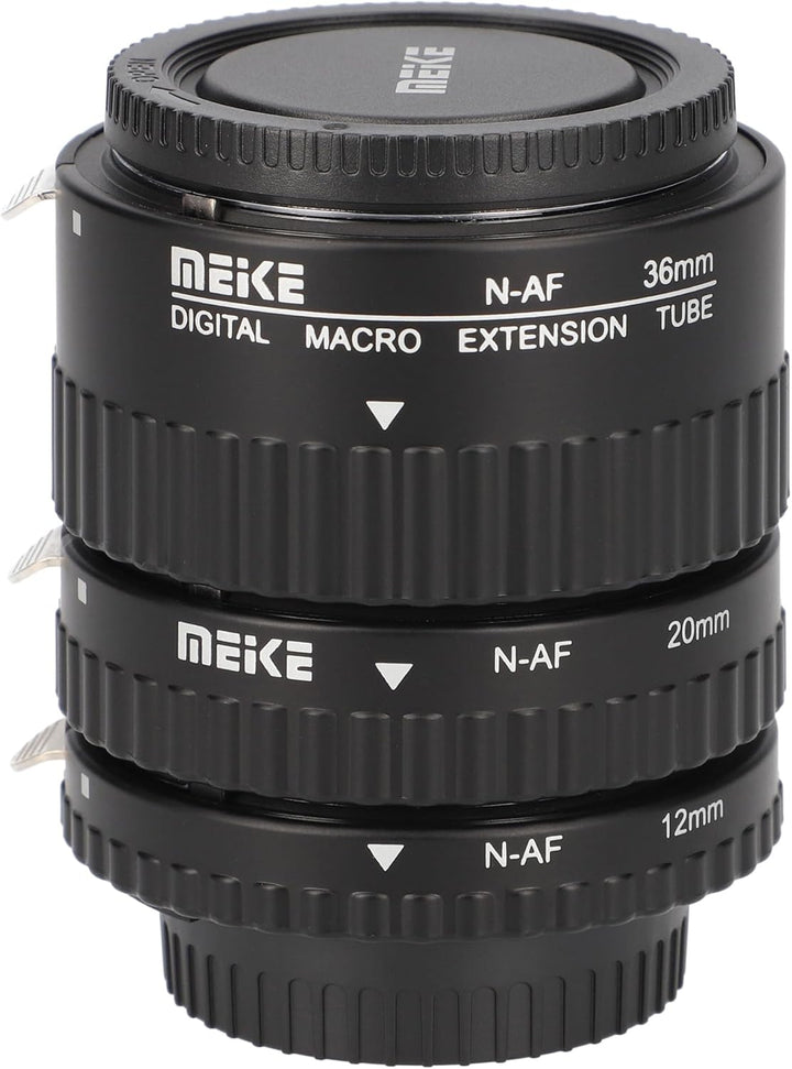 Khalia-Foto AF Autofokus Zwischenringe für Nikon SLR Kameras, Automatik-Zwischenringe (Metall), 1080