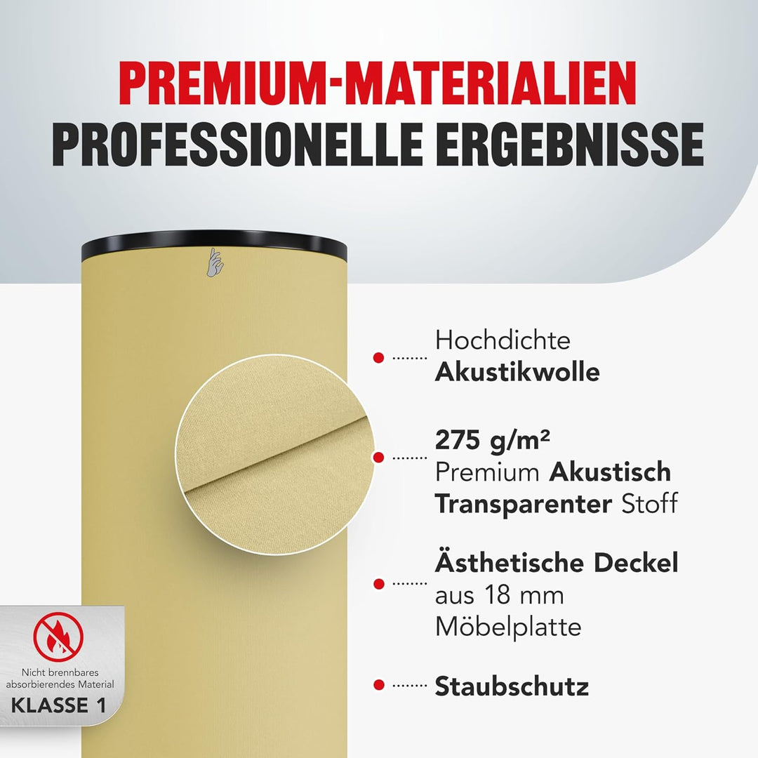 Addictive Sound Premium Schalldämmung Wand 100x30 cm Bassfalle - Akustikpaneele Wand zum Hause, Stud