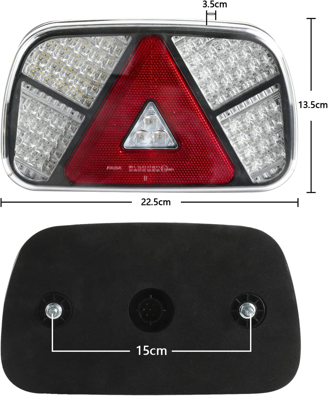 AOHEWEI Trailer Rücklichter Kit 12V/24V wasserdicht Blinker/Bremse/Rücklicht/Rückwärts/Nebel/Reflekt