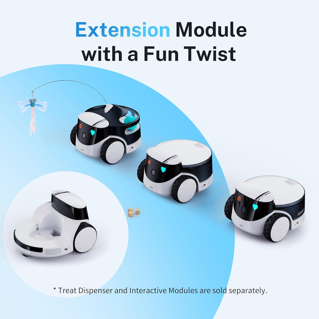 Enabot EBO ROLA PetPal 2.5K Katzenkamera mit Lagerung Modul,WLAN Mobiler Emo Robot mit Nachtsicht,Ka