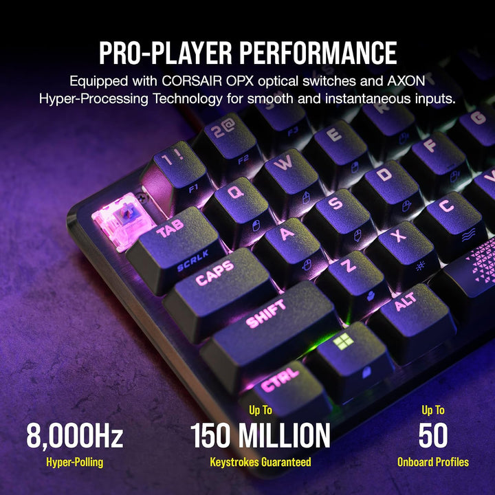 Corsair K65 PRO Mini RGB 65% Optical Mechanical Gaming Keyboard - OPX Schalter - PBT Double-Shot Tas