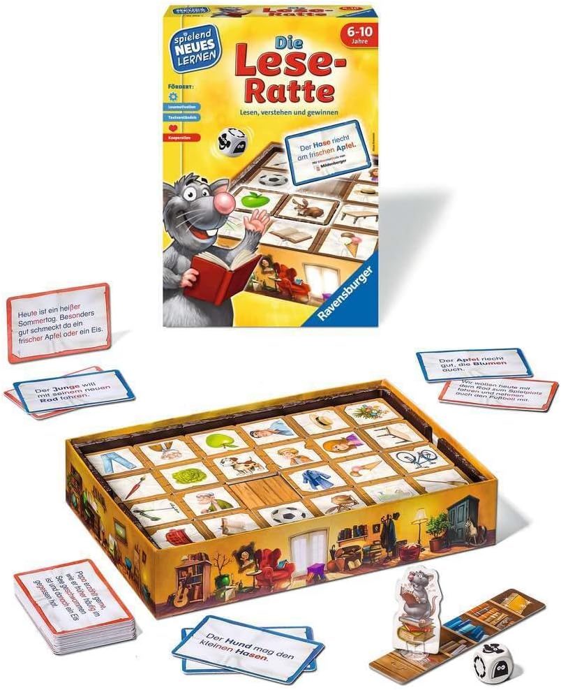 Ravensburger 24956 - Die Lese-Ratte - Spielen und Lernen für Kinder & 24973 - Affenstarke Zahlen-Ban