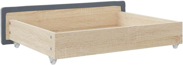 vidaXL Bettschubladen 2 Stk. Dunkelgrau Holzwerkstoff und Samt, Bettkasten, Schublade für Betten, Sc