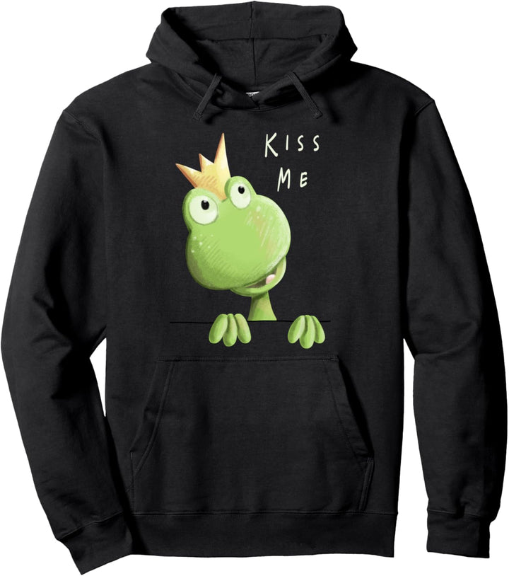 Kiss Me Frosch Mit Krone T Shirt I Froschkönig Fun Shirt Pullover Hoodie