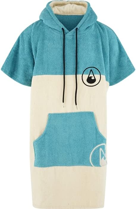 WAVE HAWAII Poncho Lagos Badeponcho 100% Baumwolle für Körpergrössen von 155 - 185 cm Umkleidehilfe