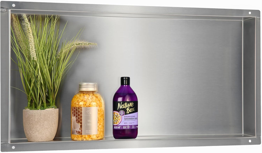 Balneo Wall-Box NO Rim - Chrom Nische Edelstahl - Verchromt Wandnische Dusche - Wasserdicht - Flexib