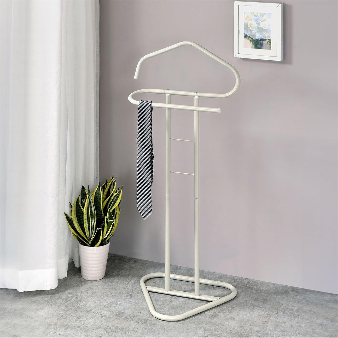 IDIMEX Herrendiener Camilo, stummer Diener mit Kleiderbügel und Hosenbügel, Beige lackiert, Beige