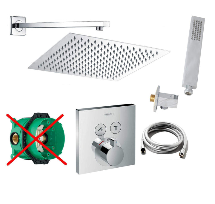 vanvilla Duschsystem mit Unterputz Duscharmatur von Hansgrohe ShowerSelect Thermostat und vanvilla R