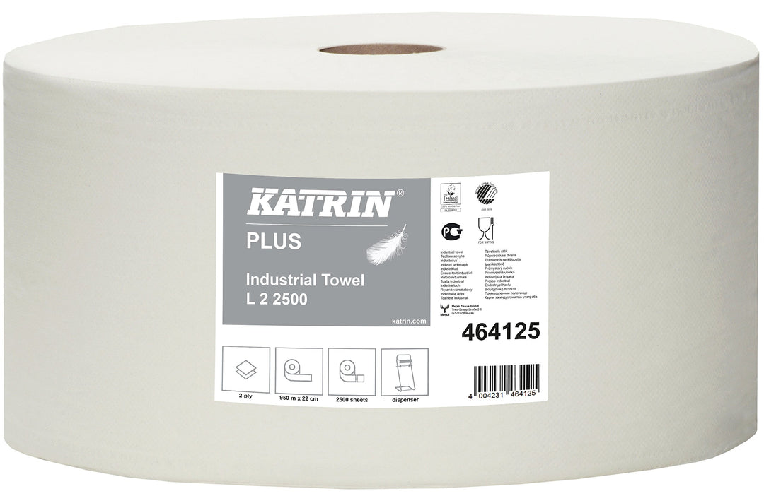 Katrin 464125 Plus L2 2500 Handtuchrolle, 2-lagig, Weiss