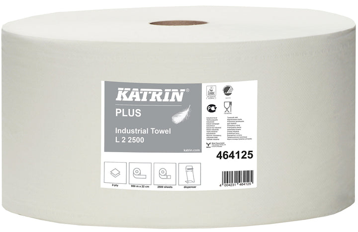 Katrin 464125 Plus L2 2500 Handtuchrolle, 2-lagig, Weiss